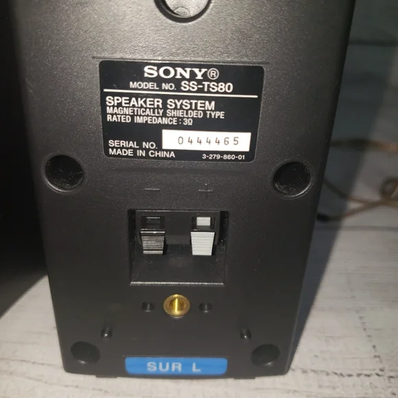Sony SS-TS80 Speakers Set of 2 Surround Sound System Surround Left/Right TESTED - Picture 5 of 6